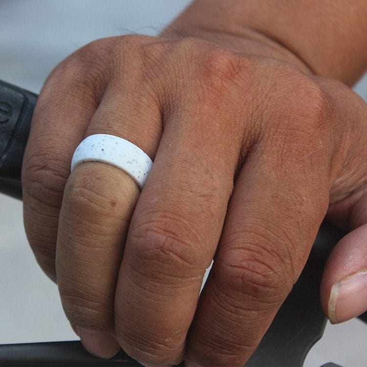 botthms botthms White Speckled Active Silicone Ring Silicone Rings